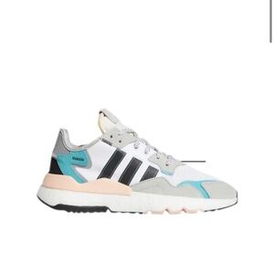 Adidas men’s Nite Jogger White Hi-Res Aqua size 12